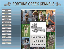 Tablet Screenshot of fortunecreekkennels.com